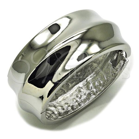 Rhodium Plated Individual Bangle, Polished, Rhodium Finish, 07.215.0013.1.05