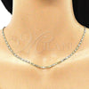 Oro Laminado Basic Necklace, Gold Filled Style Mariner Design, Diamond Cutting Finish, Golden Finish, 04.213.0242.22