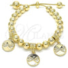 Oro Laminado Adjustable Bolo Bracelet, Gold Filled Style Polished, Golden Finish, 03.63.2010.08