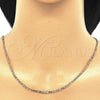 Oro Laminado Basic Necklace, Gold Filled Style Figaro Design, Polished, Golden Finish, 04.213.0110.22