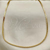 Oro Laminado Basic Necklace, Gold Filled Style Long Box Design, Polished, Golden Finish, 5.223.019.18