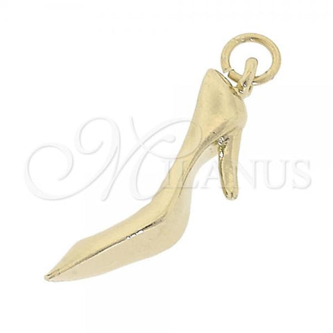 Oro Laminado Fancy Pendant, Gold Filled Style Shoes Design, Golden Finish, 5.183.030