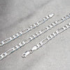 Sterling Silver Basic Necklace, Figaro Design, Polished, Silver Finish, 04.420.0012.22