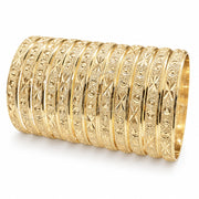 Wholesale 6mm gold diamond-cut bangle 12-pack, Size 1 Baby, SKU 131514.12
