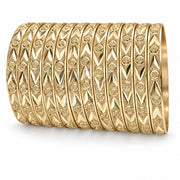 Wholesale 6mm gold diamond-cut bangle 12-pack, Size 3 Girl M, SKU 131516.12