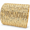 Wholesale 6mm gold diamond-cut bangle 12-pack, Size 7 Adult XL, SKU 131520.12