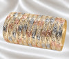 Alternate view of wholesale 6mm tricolor diamond-cut bangles, Size 2, SKU 030089