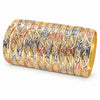 Wholesale 6mm tricolor diamond-cut bangle 12-pack, Size 2 Girl S, SKU 030089