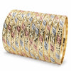 Wholesale 6mm tricolor diamond-cut bangle 12-pack, Size 4 Girl L, SKU 030091