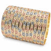 Wholesale 6mm tricolor diamond-cut bangle 12-pack, Size 5 Adult M, SKU 030092