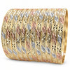 Wholesale 6mm tricolor diamond-cut bangle 12-pack, Size 8 Adult XXL, SKU 159450
