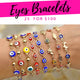 25 pulseras de ojo ($4.00 cada una) por $100 en capas de oro