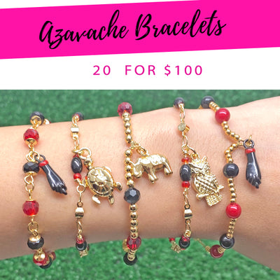 20 Gold Layered Azabache Bracelets Wholesale — main product image — SKU 132300 | 20 Pulseras de Azabache de Oro Laminado — imagen principal del producto — SKU 132300