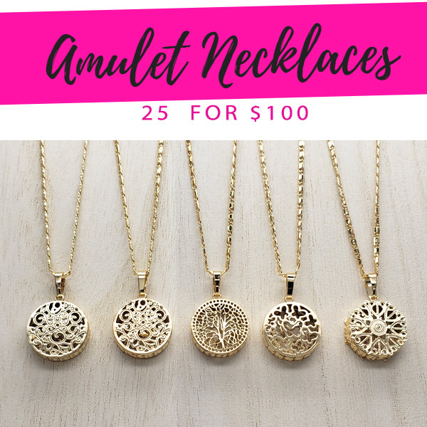 Gold Filled Necklace — 25 Amulet 3D Necklaces $4.00 each for $ — main product view — SKU 132830 | Oro Laminado collar — 25 Amulet 3D Necklaces $4.00 each for $ — SKU 132830