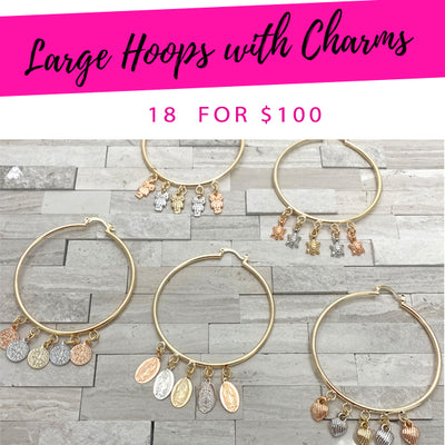 Gold Filled Assorted Hoop Earrings 139376 for wholesale, main product view