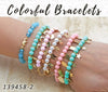 20 Colorful Bracelets in Gold Layered ($5.00) ea