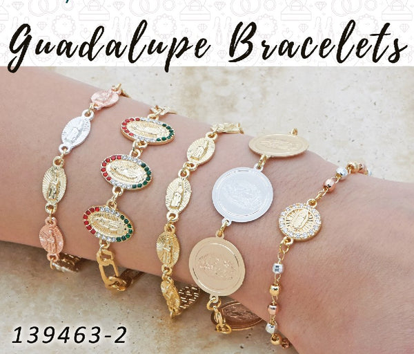 Gold Filled Bracelet — 15 Guadalupe Bracelets in $5.00 ea — alternate product view — SKU 139463 | Oro Laminado brazalete — 15 Guadalupe Bracelets in $5.00 ea — SKU 139463