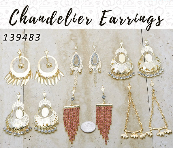 25 Chandelier Earrings in Gold Layered ($4.00) ea