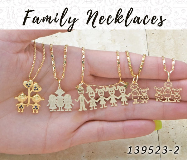 Gold Filled Necklace — 25 Family Necklaces in $4.00 ea — alternate product view — SKU 139523 | Oro Laminado collar — 25 Family Necklaces in $4.00 ea — SKU 139523