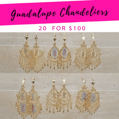 Gold Filled Ring — 20 Guadalupe Chandelier Earrings $5.00 each for $ for wholesale, main product view