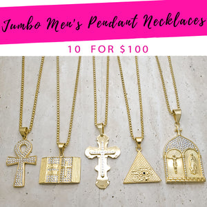 Gold Filled Pendant — 10 Men's 30" Chain and Pendant $10.00 each — main product view — SKU 139603 | Oro Laminado dije — 10 Men's 30" Chain and Pendant $10.00 each — SKU 139603