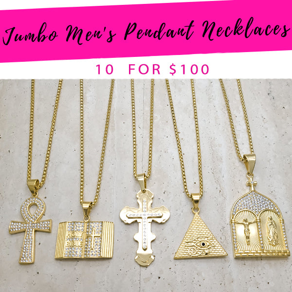 Gold Filled Pendant — 10 Men's 30" Chain and Pendant $10.00 each — main product view — SKU 139603 | Oro Laminado dije — 10 Men's 30" Chain and Pendant $10.00 each — SKU 139603