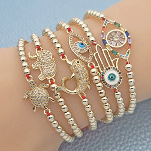 Gold Filled Ring — 15pcs Adjustable Bead Bracelets with String in $6.67 — main product view — SKU 148664 | Oro Laminado anillo — 15pcs Adjustable Bead Bracelets with String in $6.67 — SKU 148664