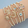 15pcs Adjustable Bead Bracelets with String in Gold Layered ($6.67) ea