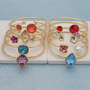 Gold Filled Jewelry — 10pcs of Swarovski Crystal Bangles in $10.00 ea — main product view — SKU 148668 | Oro Laminado joyería — 10pcs of Swarovski cristal Bangles in $10.00 ea — SKU 148668