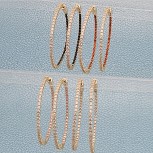 Gold Filled Hoop Earrings — 8prs of Inside Out Large Hoops 02. in — main product view — SKU 148669 | Oro Laminado aretes de aro — 8prs of Inside Out Large Hoops 02. in — SKU 148669