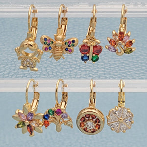 Gold Filled Ring — 30prs of Dainty CZ Leverback Earrings in $3.33 — main product view — SKU 148675 | Oro Laminado anillo — 30prs of Dainty CZ Leverback Earrings in $3.33 — SKU 148675