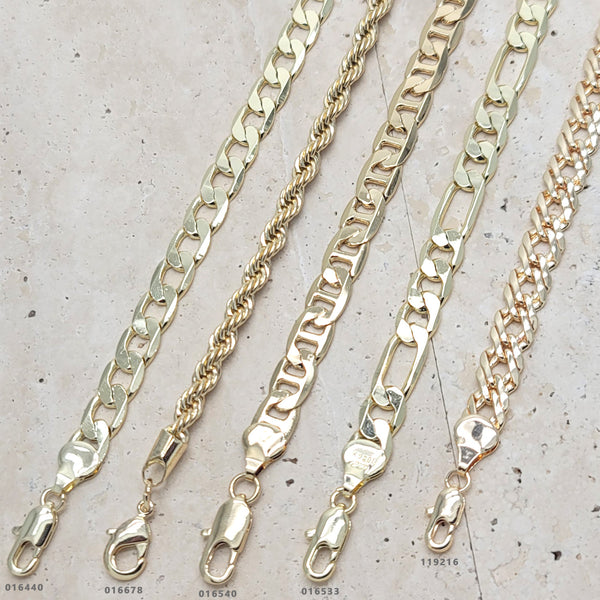 Gold Filled Bracelet — 12 Thick Men's Bracelets $8.33 ea for $ — main product view — SKU 141561 | Oro Laminado brazalete — 12 Thick Men's Bracelets $8.33 ea for $ — SKU 141561
