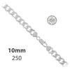 Sterling Silver Chain Curb Link Chain GD250 - Cadena Cubana - Wholesale