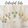 18 Colorful Earring,Pendant, Necklace Sets in Gold Layered ($5.55) ea