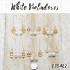 35 White Violador Threader Earrings in Gold Layered ($2.85) ea