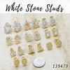40 White Zirconia Studs in Gold Layered ($2.50) ea