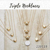 15 Triple Layered Necklaces in Gold Layered ($6.67) ea