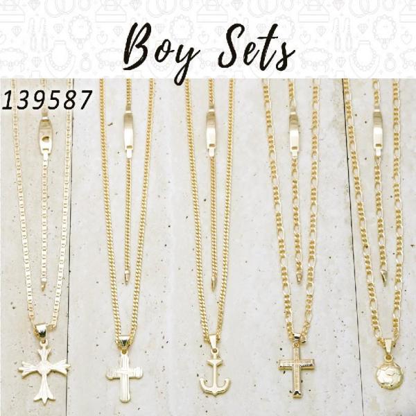 Gold Filled Jewelry — 12 Boy Sets in $8.33 ea — main product view — SKU 139587 | Oro Laminado joyería — 12 Boy Sets in $8.33 ea — SKU 139587