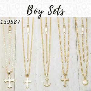 Gold Filled Jewelry — 12 Boy Sets in $8.33 ea — main product view — SKU 139587 | Oro Laminado joyería — 12 Boy Sets in $8.33 ea — SKU 139587
