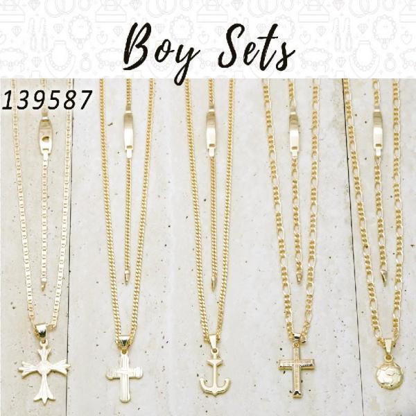 12 Boy Sets in Gold Layered ($8.33) ea