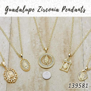 Gold Filled Pendant — Guadalupe Zirconia Pendants in — main product view — SKU 139581.22 | Oro Laminado dije — Guadalupe Zirconia Pendants in — SKU 139581.22