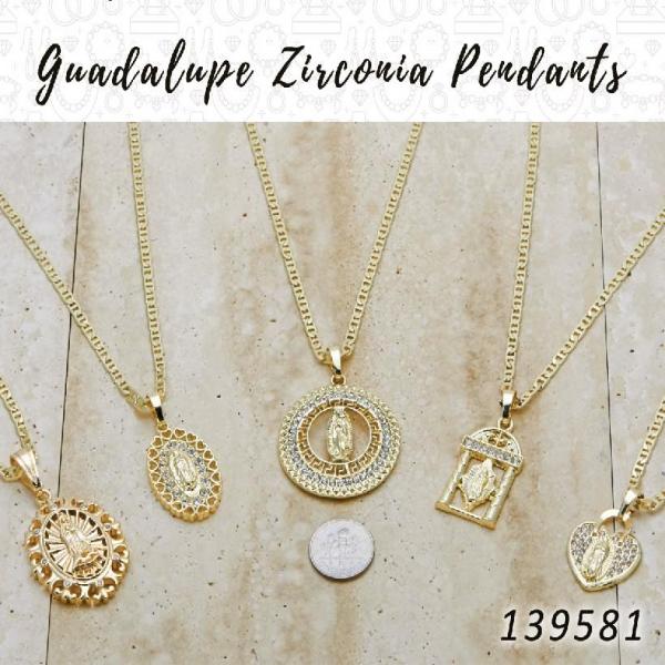 Gold Filled Pendant — Guadalupe Zirconia Pendants in — main product view — SKU 139581.22 | Oro Laminado dije — Guadalupe Zirconia Pendants in — SKU 139581.22