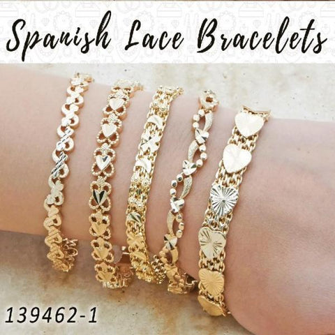 15 Spanish Lace Bracelets in Gold Layered ($6.67) ea