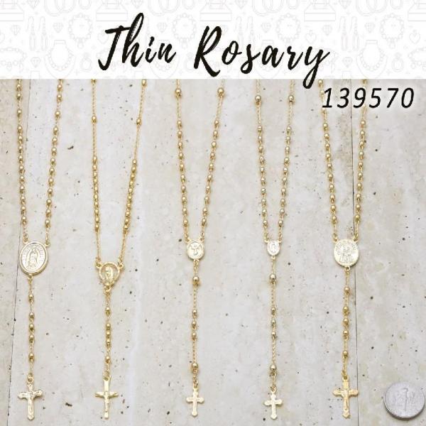 Gold Filled Jewelry — 20 Thin Rosaries in $5.00 ea — main product view — SKU 139570 | Oro Laminado joyería — 20 Thin Rosaries in $5.00 ea — SKU 139570