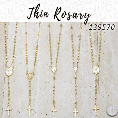 20 Thin Rosaries in Gold Layered ($5.00) ea