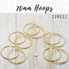 20prs of 70mm Diameter Hoop Earrings in Gold Layered ($5.00) ea