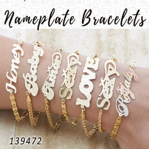 Gold Filled Bracelet — 18 Nameplate Bracelets in $5.55 ea — main product view — SKU 139472 | Oro Laminado brazalete — 18 Nameplate Bracelets in $5.55 ea — SKU 139472