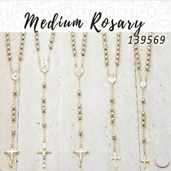 Gold Filled Jewelry — 12 Medium Rosaries in $8.33 ea — main product view — SKU 139569 | Oro Laminado joyería — 12 Medium Rosaries in $8.33 ea — SKU 139569