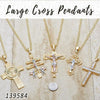 Large Cross Pendants in Gold Layered