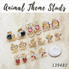 40 Animal Theme Studs in Gold Layered ($2.50) ea